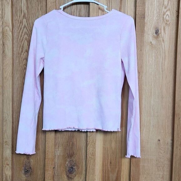 SO Kohls 2 Piece Lightweight Cardigan & Tank Top Set, XL, Pink & White Tie Dye - Picture 4 of 9